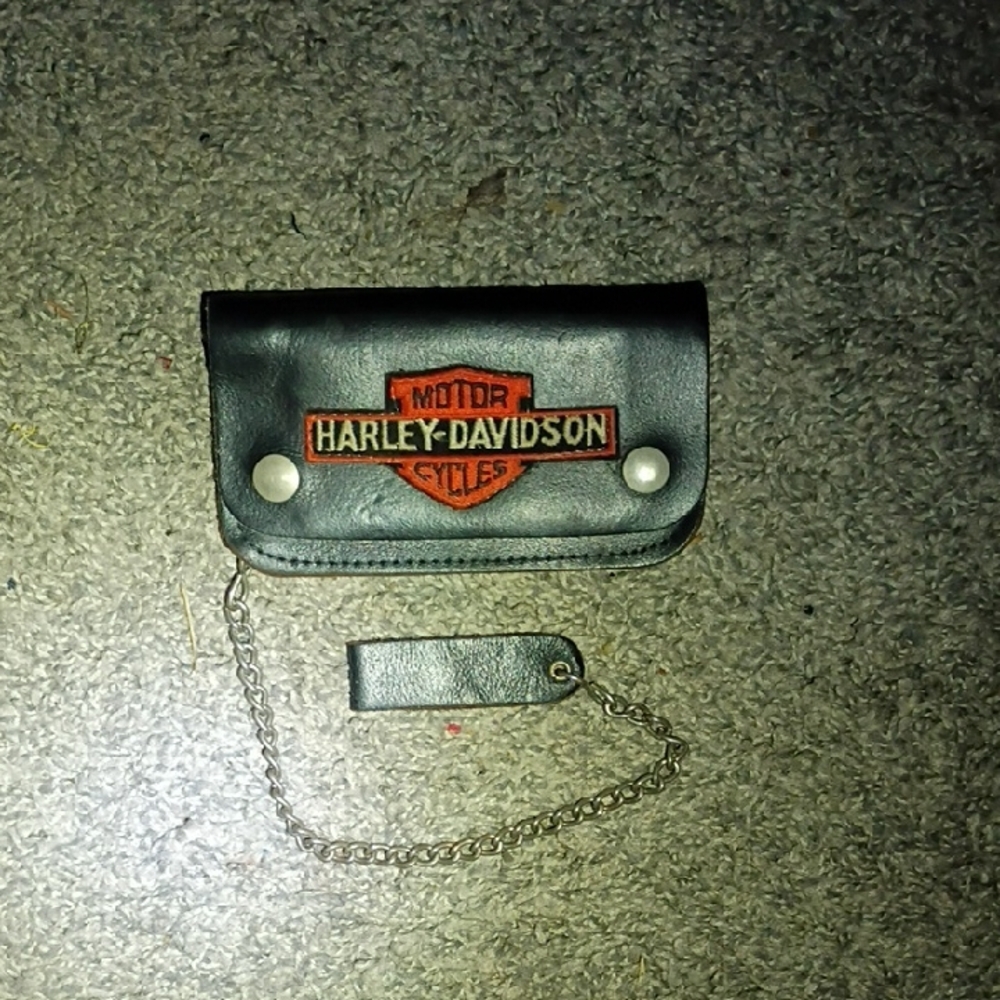 Harley-Davidson Black and Orange Key & Card Holder
